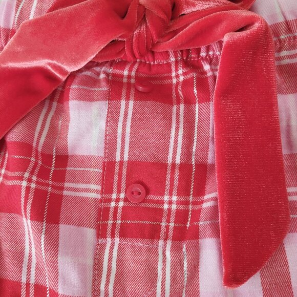 PINK by Victoria's Secret Pink & Red Plaid Ruffle Lounge Shorts Large - Picture 7 of 9